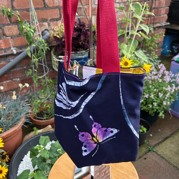 Kimono fabric tote bag