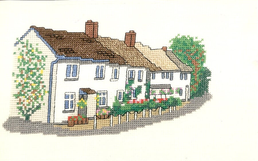 Devon cottages cross stitch chart