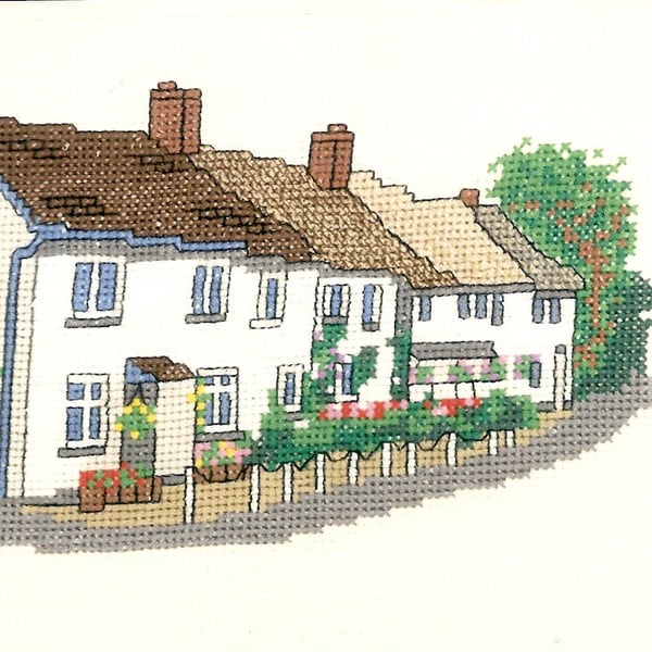 Devon cottages cross stitch chart