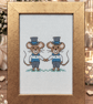 Personalised Wedding Mice Cross Stitch – Framed Keepsake - Grooms - Image 2