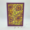Blank Card - Sunflowers - cards, floral, textured.