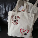 Hand painted tote bags 