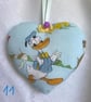 Handmade Fabric Heart Nursery Decoration Baby Gift Hidden Pocket Keepsake - Image 4