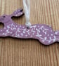 Hand painted wooden hanging  hare - Image 7