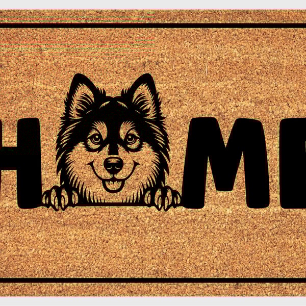 Norwegian Buhund Home Door Mat - Norwegian Buhund Welcome Mat - 3 Sizes