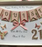 Handmade Personalised Birthday Card Daughter Granddaughter Gift Box 18 21 30 40  - Image 1