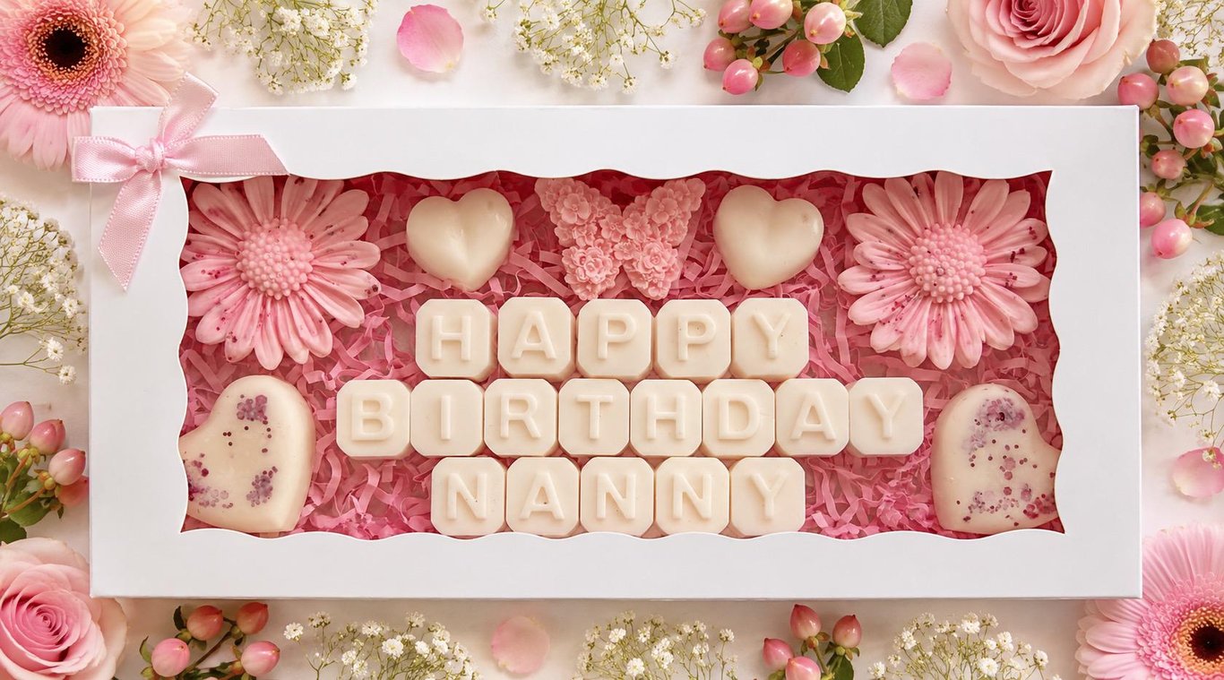 Personalised Birthday Gift Set, Butterfly &  Floral Melts, Vegan, Home Fragrance