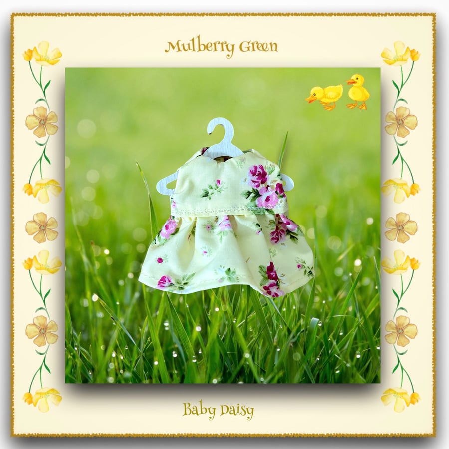 Lemon Floral Dress for Baby Daisy 