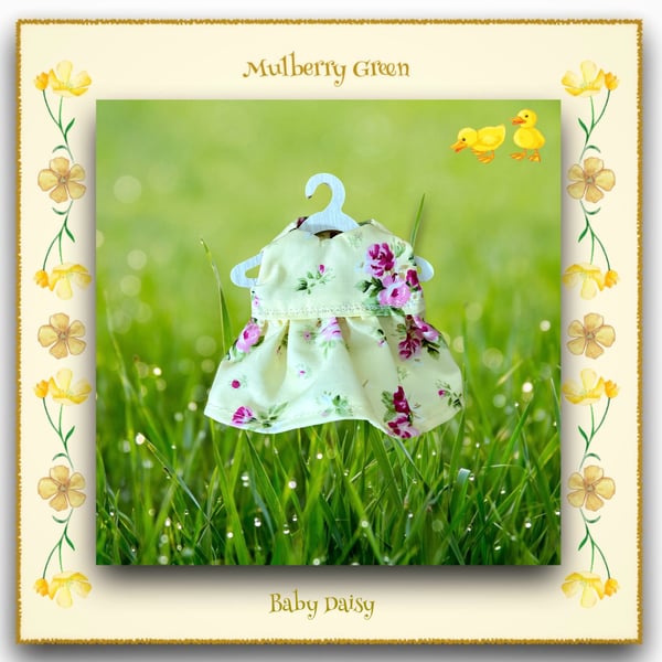 Lemon Floral Dress for Baby Daisy 