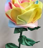 Beautiful Unicorn Ribbon Rose - Long Stem Artificial Forever Flower Gift - Image 5