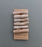 Set of six chunky driftwood toggle buttons with single hole - Image 3