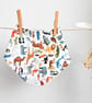 Zoo Animals Print Baby Bib Bandana Style