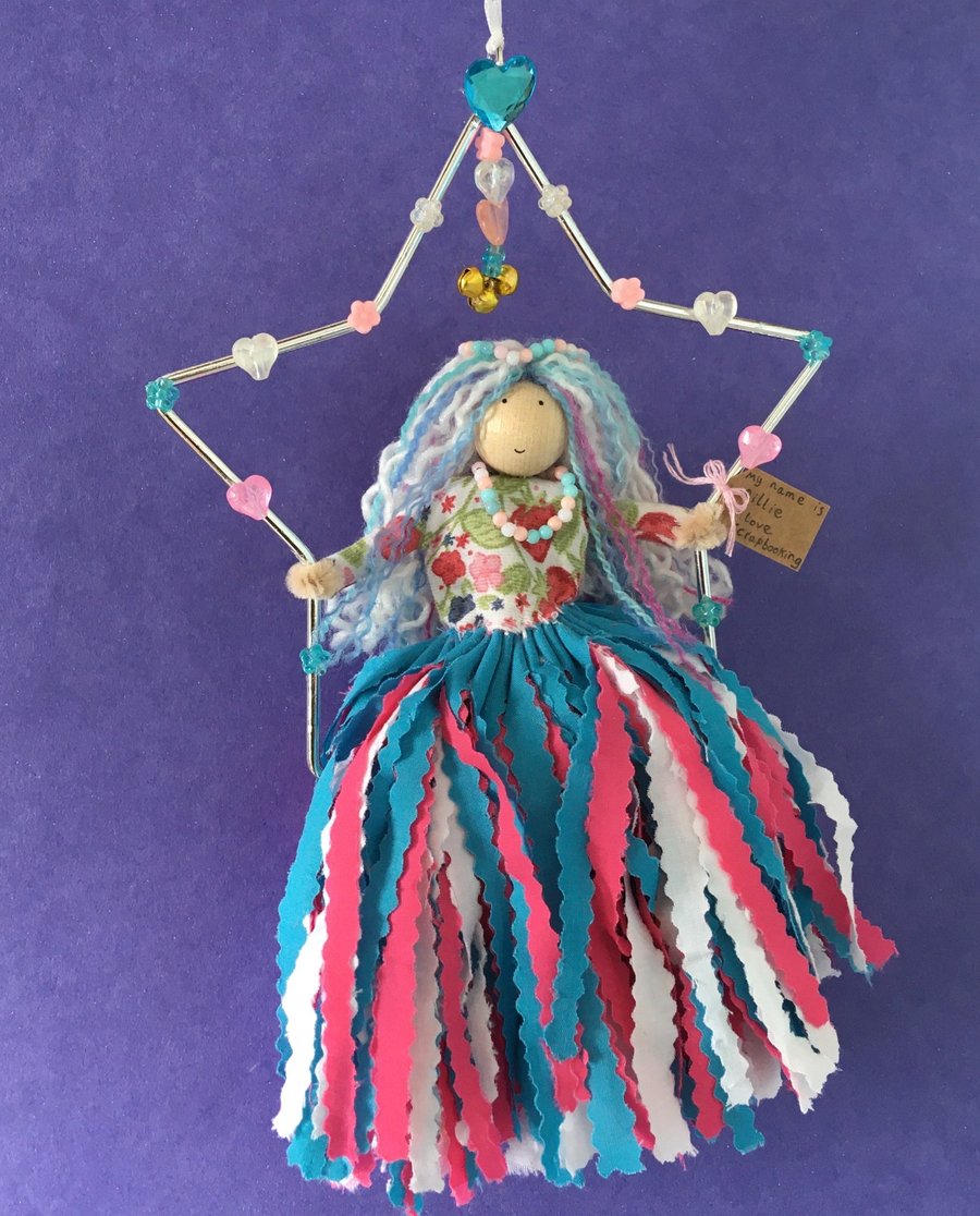 Transgender Inspired LGBTQ Pride Flag Little Person In A Star Hanging Decoration