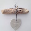 Bespoke driftwood, Loveheart hanger