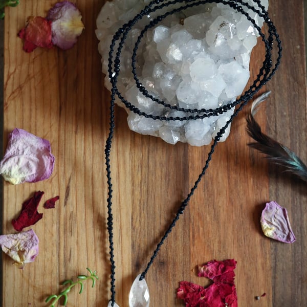 Black Tourmaline and Clear Quartz Wrap Protection and Clarity