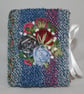 Embroidered Notepad - Blue Roses - Image 1