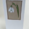 Embroidered Snowdrop 1 Card