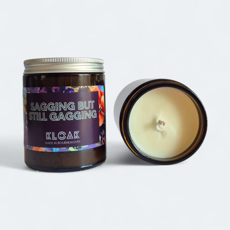 Sagging but Still Gagging Funny Birthday Candle