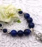 Lapis Lazuli Stretch Bracelet with Egyptian Scarab Charm. Free UK Postage. - Image 2