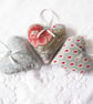 SET OF 3 LAVENDER BAGS - HEART SHAPED AND HAND EMBROIDERED - Image 3