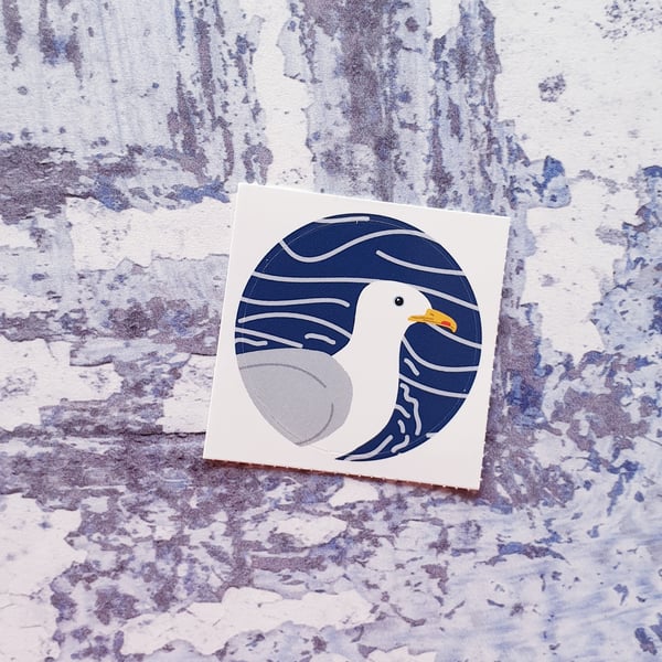 Herring Gull 38mm Round Sticker