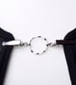 Silver circle sweater clip - Ring cardigan guard - Shawl or pashmina clasp - Image 1