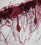 1m Beaded Wine Red Fuzzy Trim