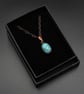 Natural Turquoise and copper handmade semiprecious stone pendant necklace - Image 3