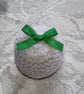 Hand Knitted Snowball Sweetie Holder - Image 2