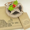 Crochet Mince Pie Decoration  - Alternative to a Christmas Card 