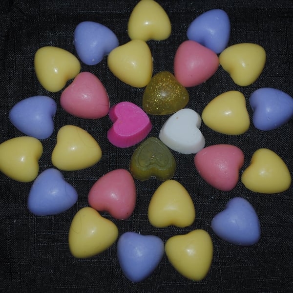 heart shaped soap mixed colours x 14