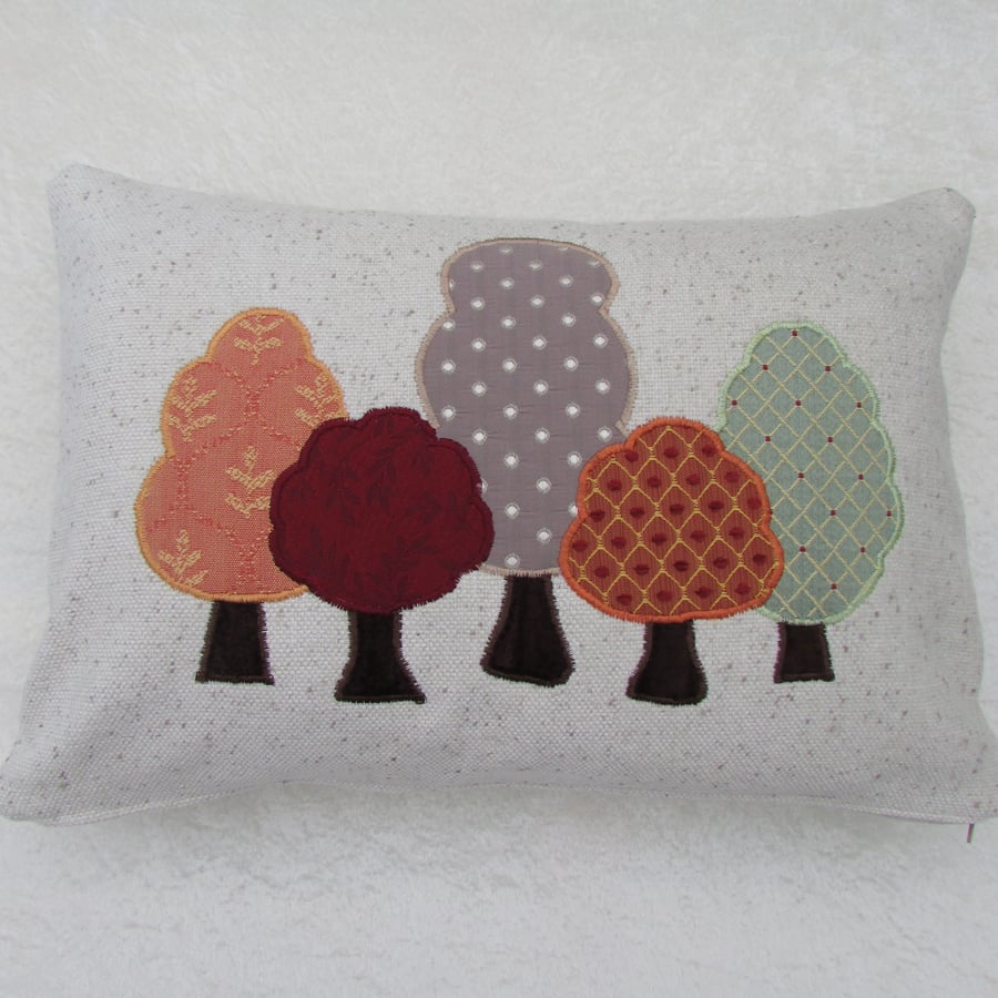 Autumn trees rectangular cushion