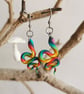Rainbow Dangly Snake Earrings - Image 6