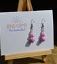 Pink Acrylic Bead Earrings - Image 5