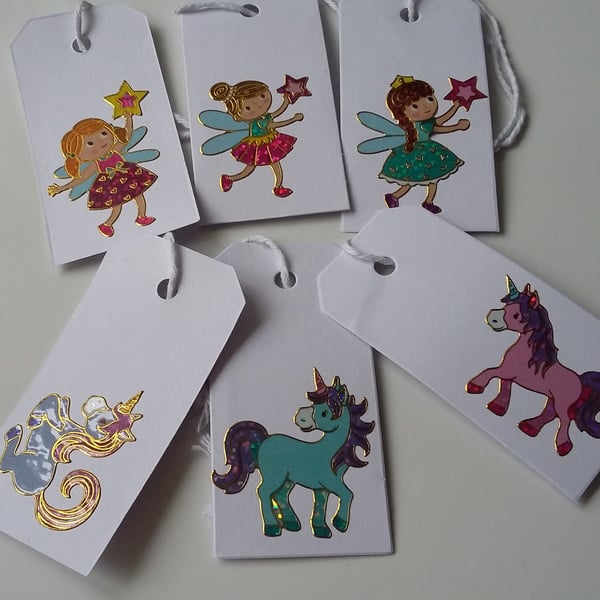 FAIRY AND UNICORN GIFT TAGS