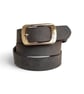 Dark Patina Full Grain Pull-Up Belt Gold-Tone Rectangular Buckle 25mm - Image 5