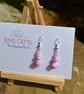 Pink Acrylic Bead Earrings - Image 2