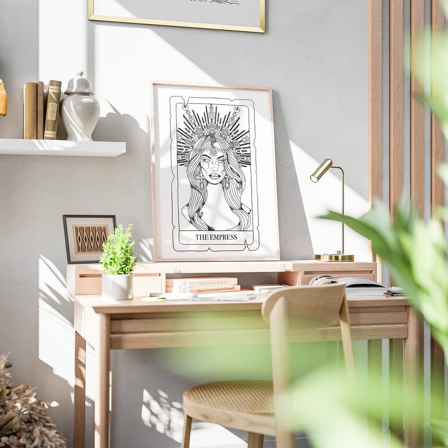 The Empress Tarot Card Poster, Tarot Design, The Empress Card, Tarot Poster