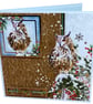 Handmade Snowy Winter Owl Christmas Card – "Have a Holly Jolly Christmas" - Image 4