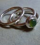 Hammered Silver stacking rings - Image 3