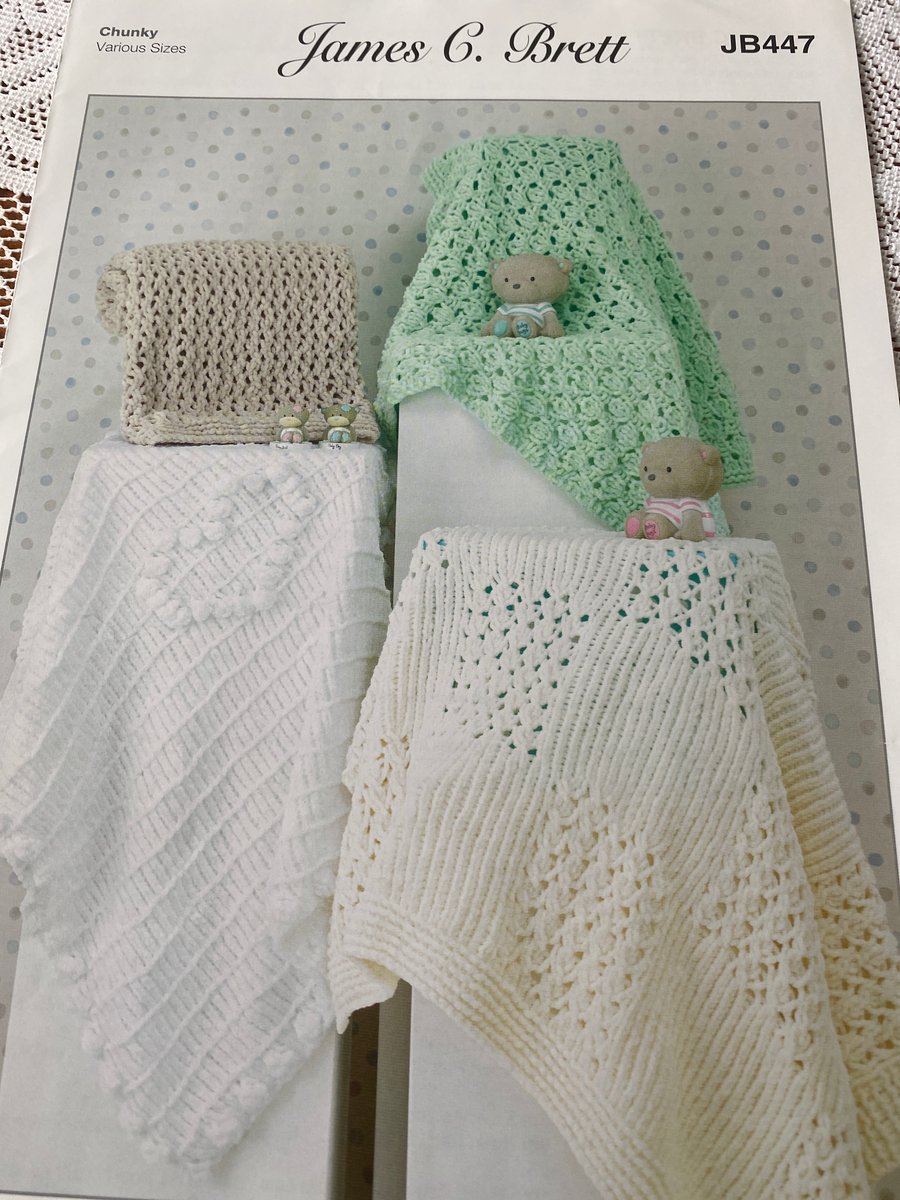 James C Brett Blanket knitting pattern JB 447