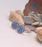 Blue Faux Druzy Lever Back Earrings, Gift for Her, Faux Druzy Earrings, Earrings - Image 4