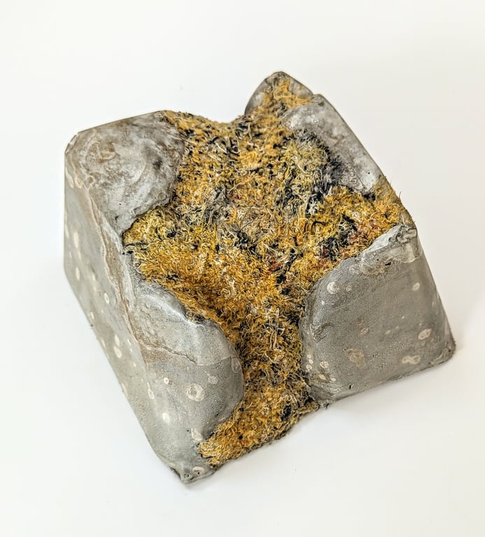 Crevice II - sculpture from recycled materials 