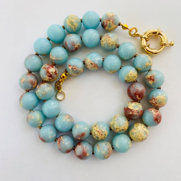 Snakeskin agate necklace 