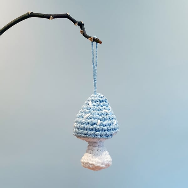 Pastel Blue Toadstool Bauble