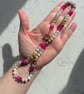 Raspberry Ripple Hand Knotted Beaded Gemstone Necklace - Image 3