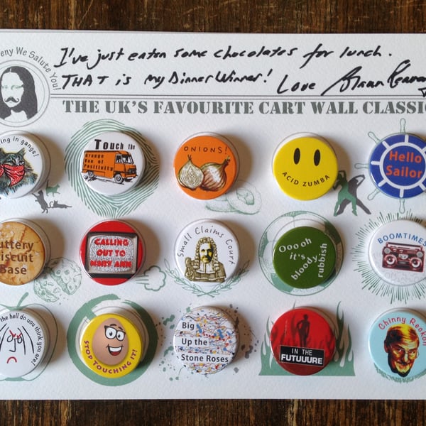 Limited Edition Signed Shaun Keaveny Cart Wall Badge Art Piece. A4. 