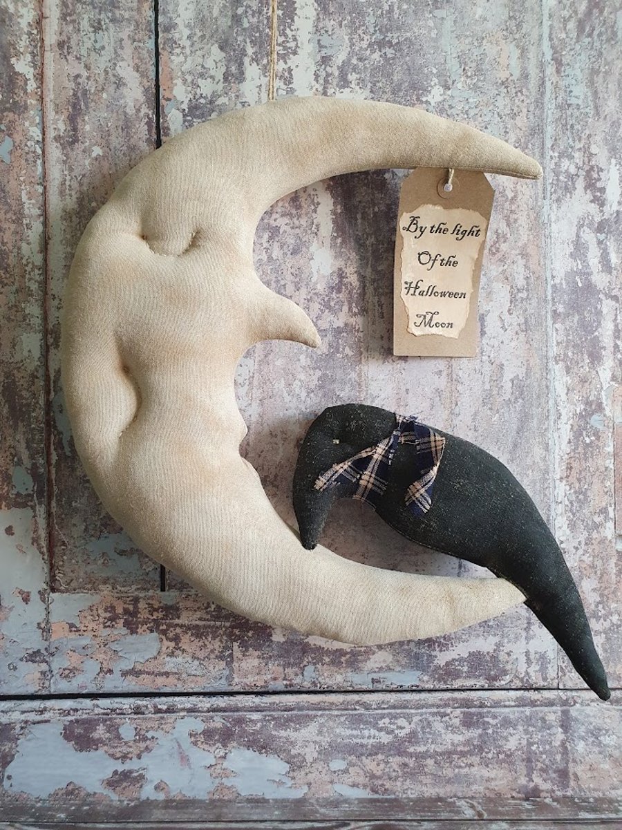 Primitive Halloween Moon Hanging decoration