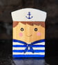 Mini Handmade Wooden Sailor Character - Sailor Sam Ornament