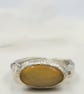 Opal Silver Ring, Handmade Rustic Design - Image 3